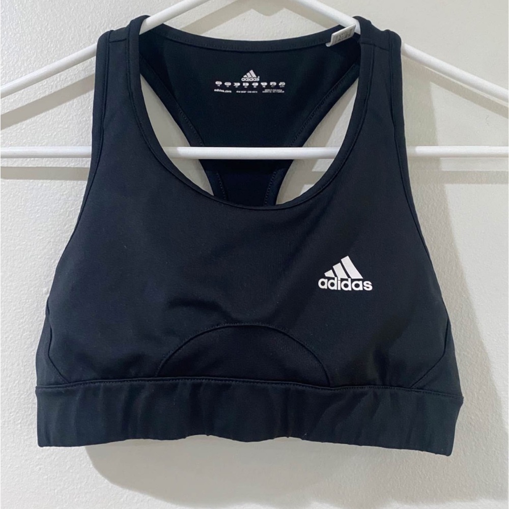 Adidas Black Sports Bra Moisture-Wicking Racerback